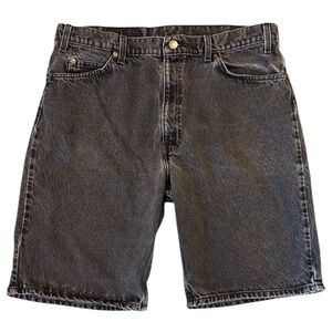 Vintage 90’s Levi’s 550 Relaxed Fit Shorts Black Fade Orange Tab Cotton USA 36